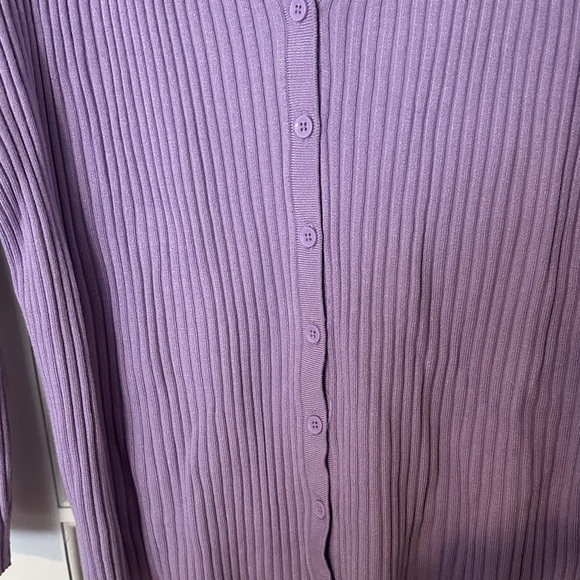 torrid Lilac Ribbed Button-Up Cardigan - Picture 3 of 8